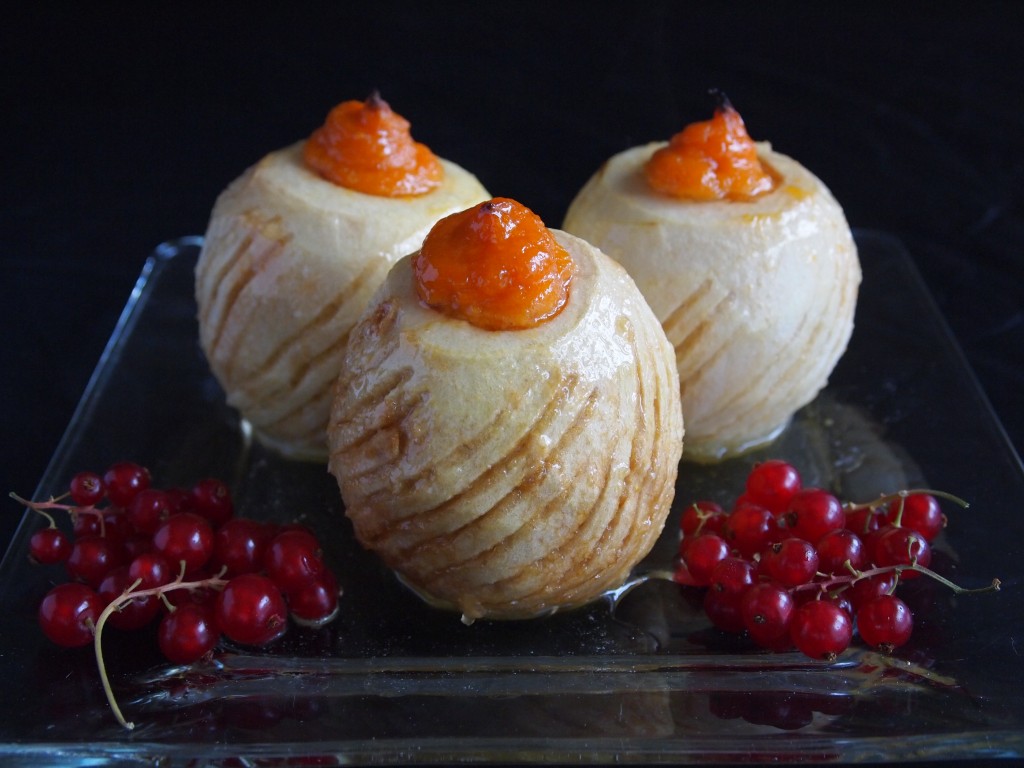 Christmas Baked Apples with Mashed Sweet Potatoes
